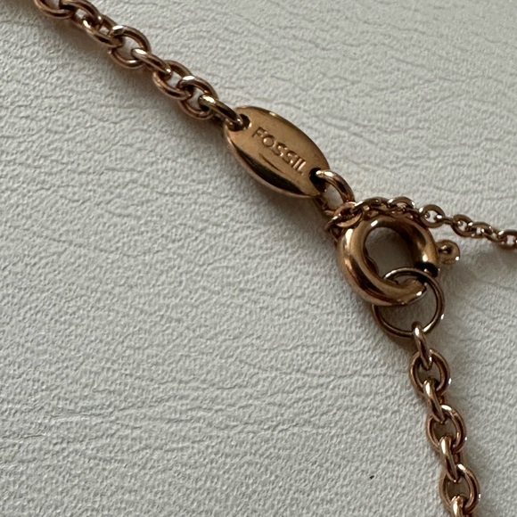 Fossil necklace rose gold steel plated - Picture 3 of 7